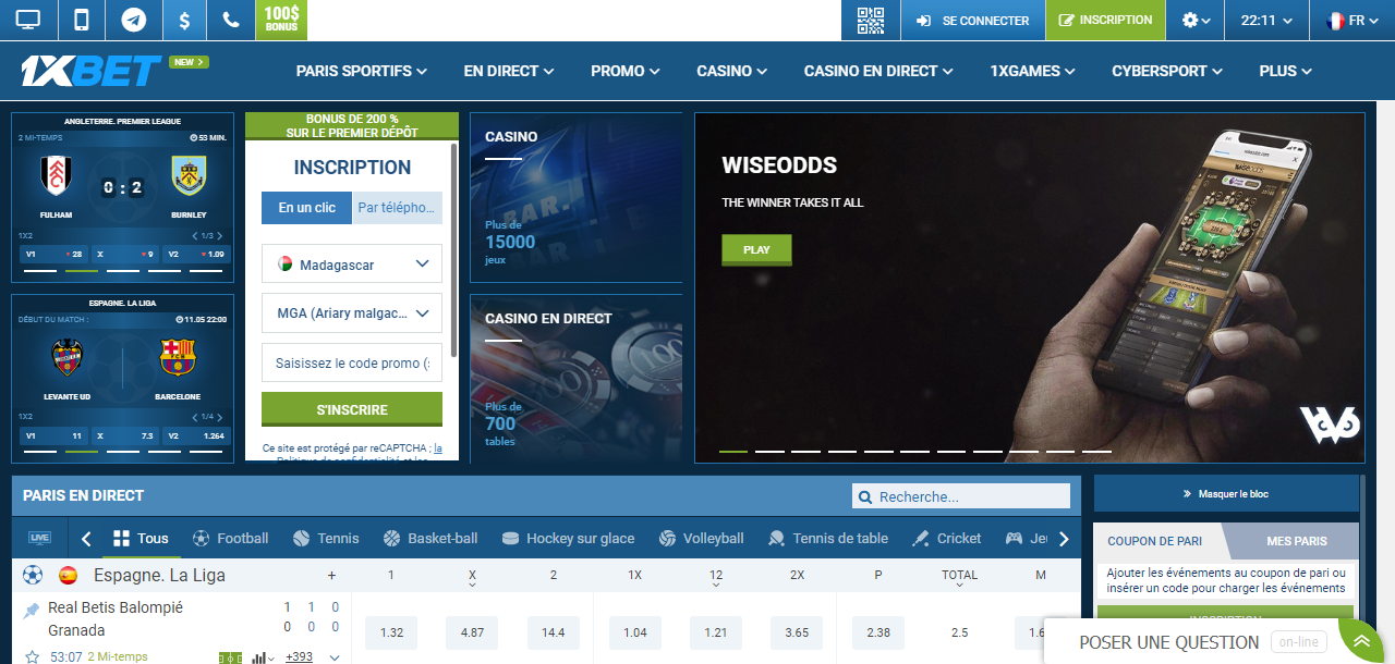 1xBet site miroir 1