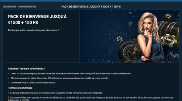 1xBet - Pack de bienvenue jusqu'à 1500 euros + 150 FS 1