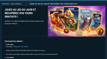1xBet - Jouez au jeu du jour et récupérez vos tours gratuits