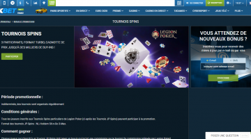 1xBet - Tournois spins