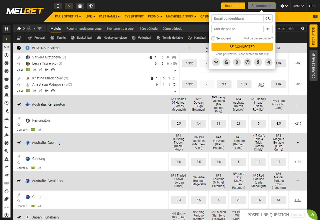 Melbet login 1
