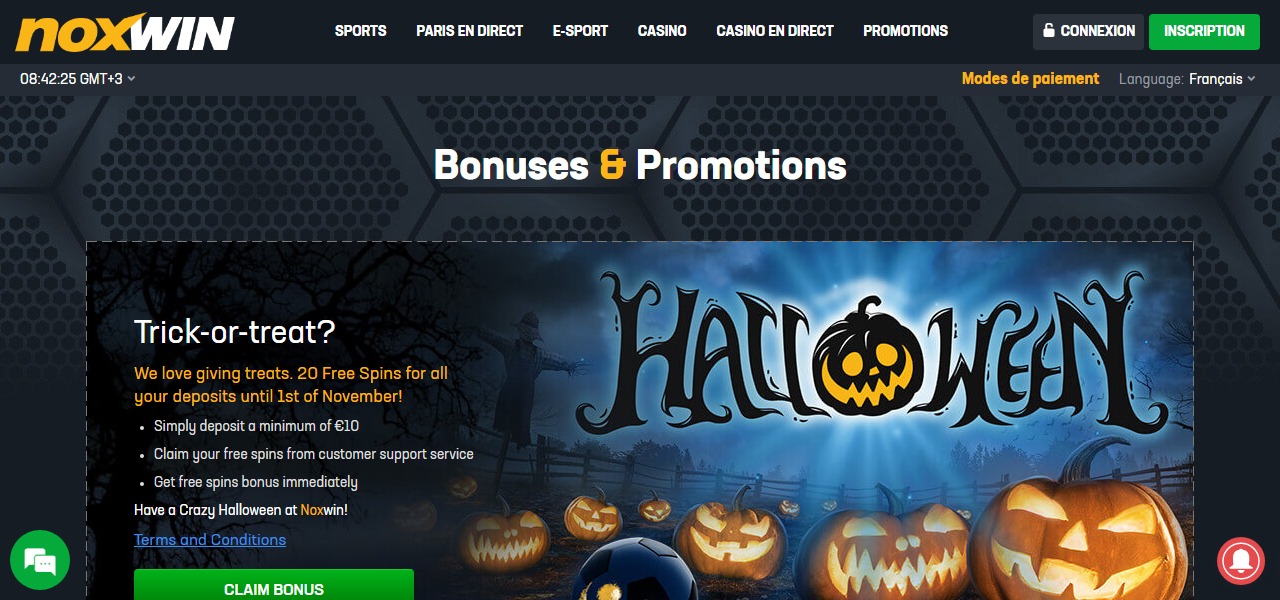 Noxwin bonus